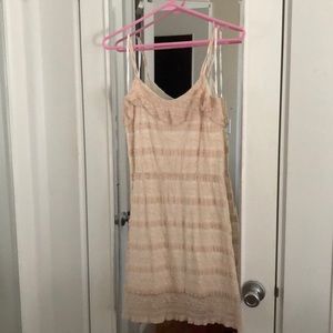 Blush lace dress